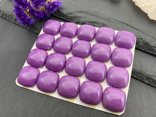 Phosphosiderite square 18mm cabochon - Calibrated cabochons