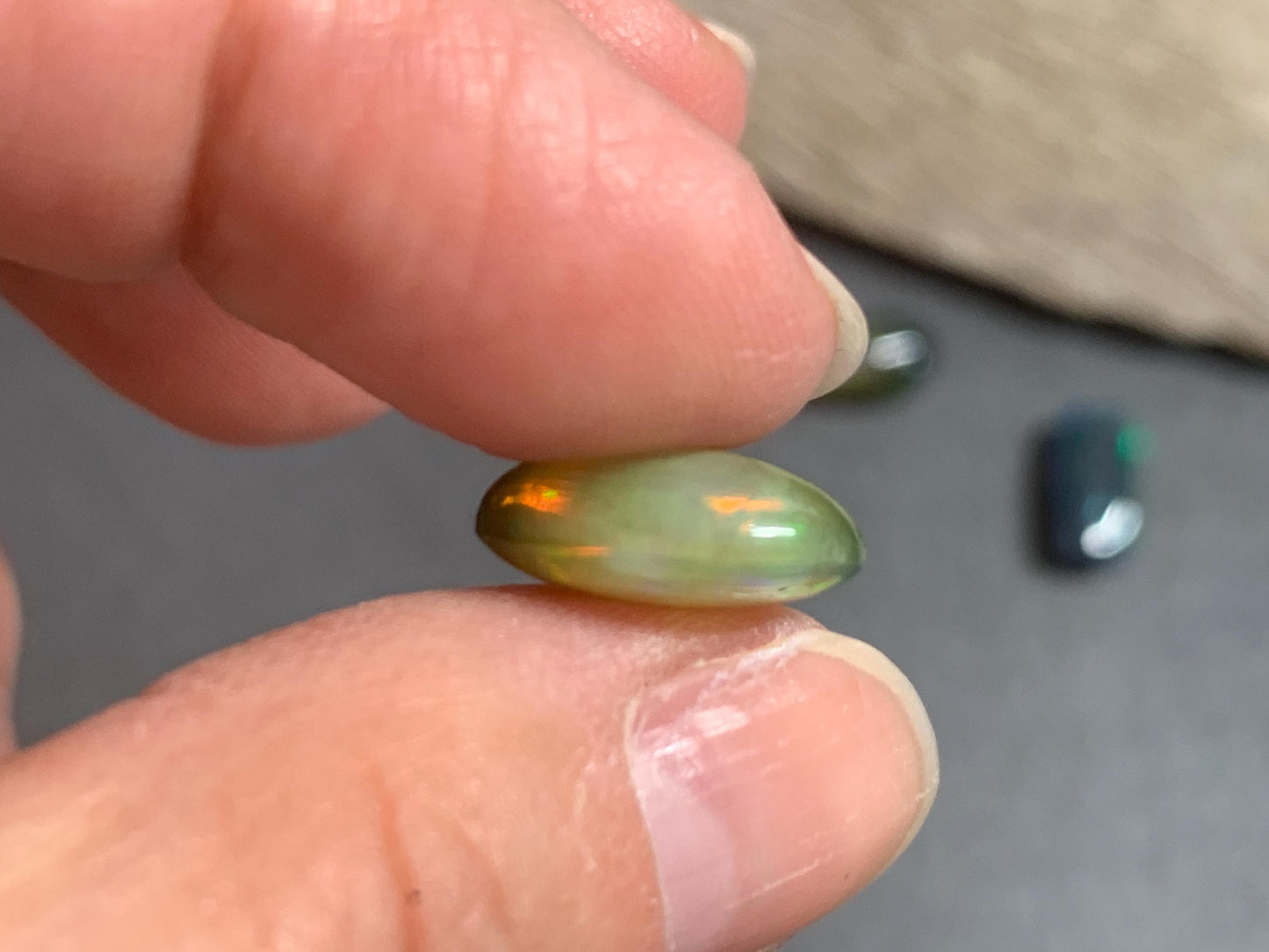 Natural Black Ethiopian Opal 10-16mm long Cabochon/ Select your cabochon