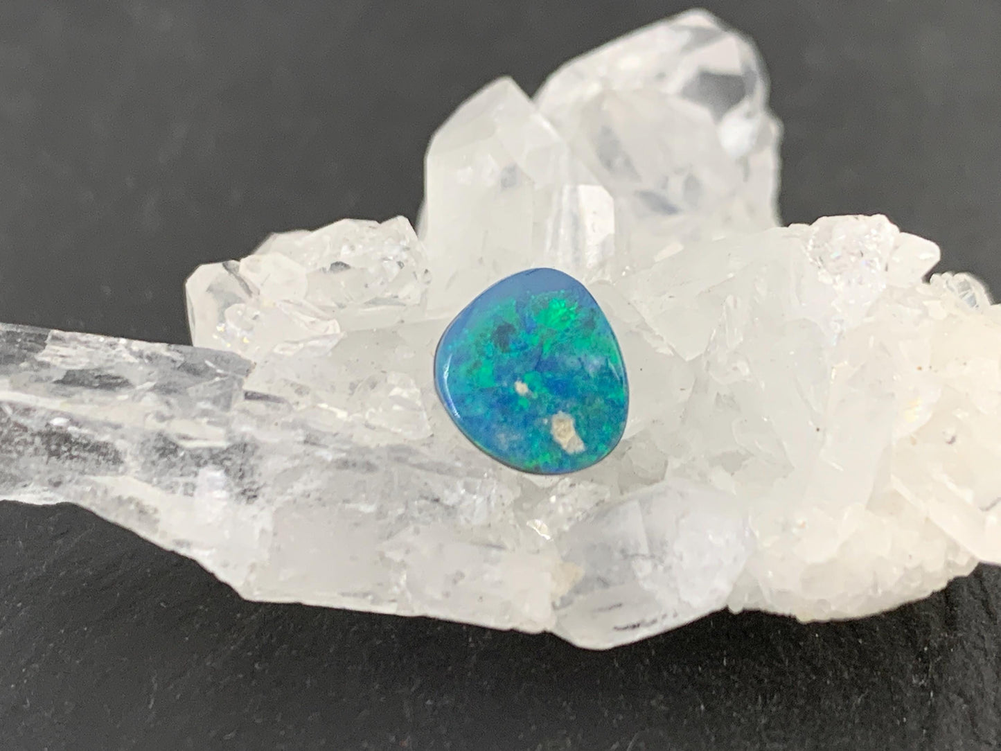 Australian Opal doublet 6x7x3mm cabochon