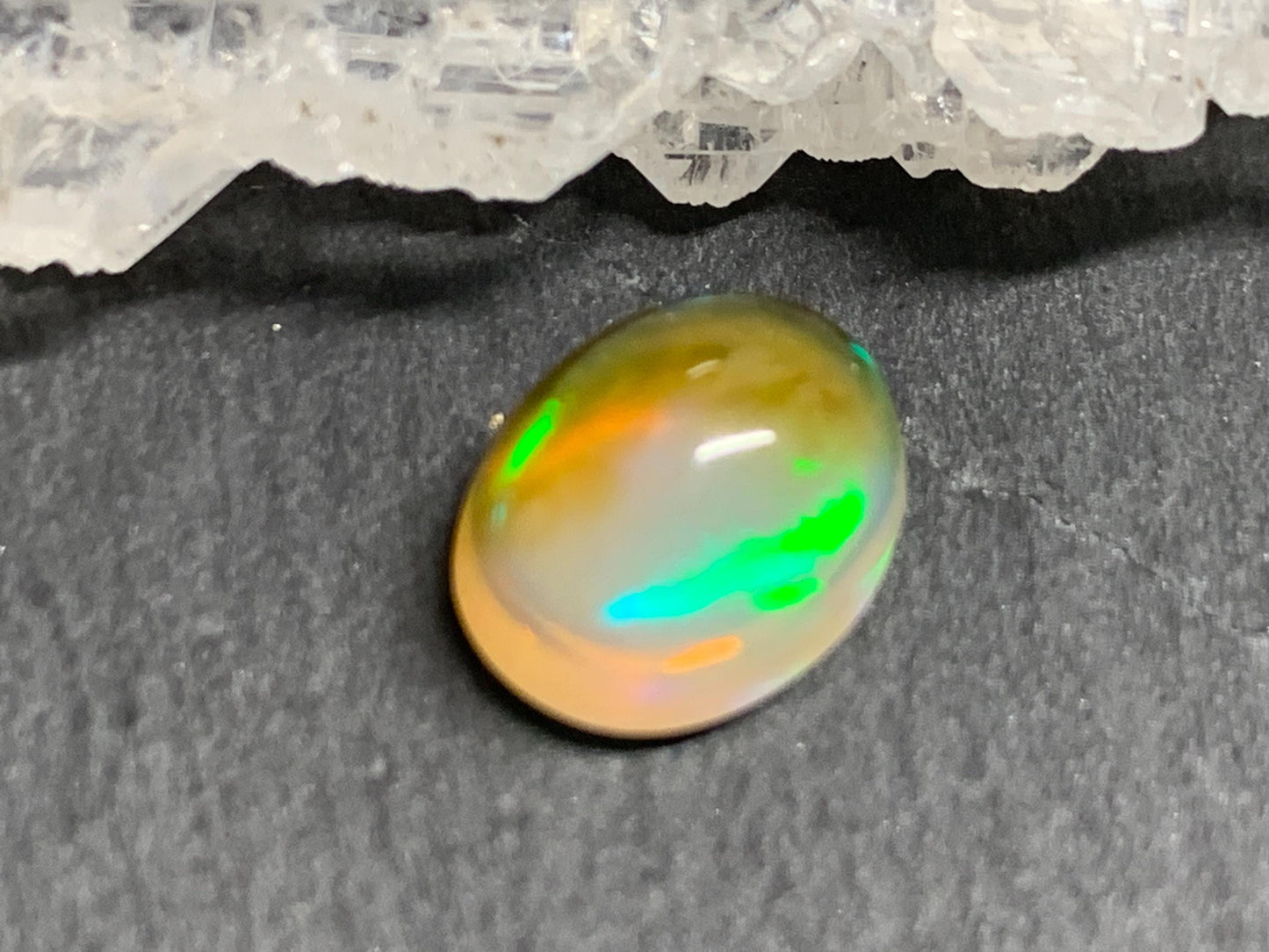Natural Black Ethiopian Opal oval 8x10x6mm cabochon