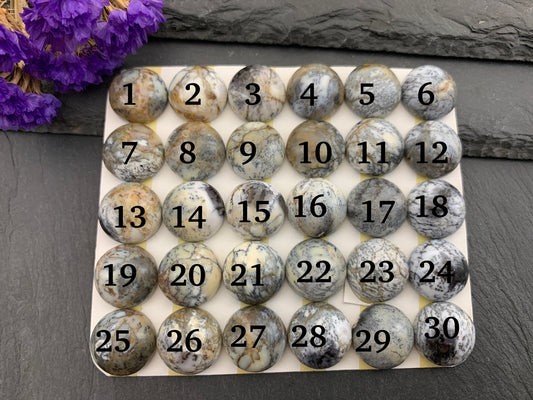Opalite round 15mm Cabochon - Calibrated cabochons