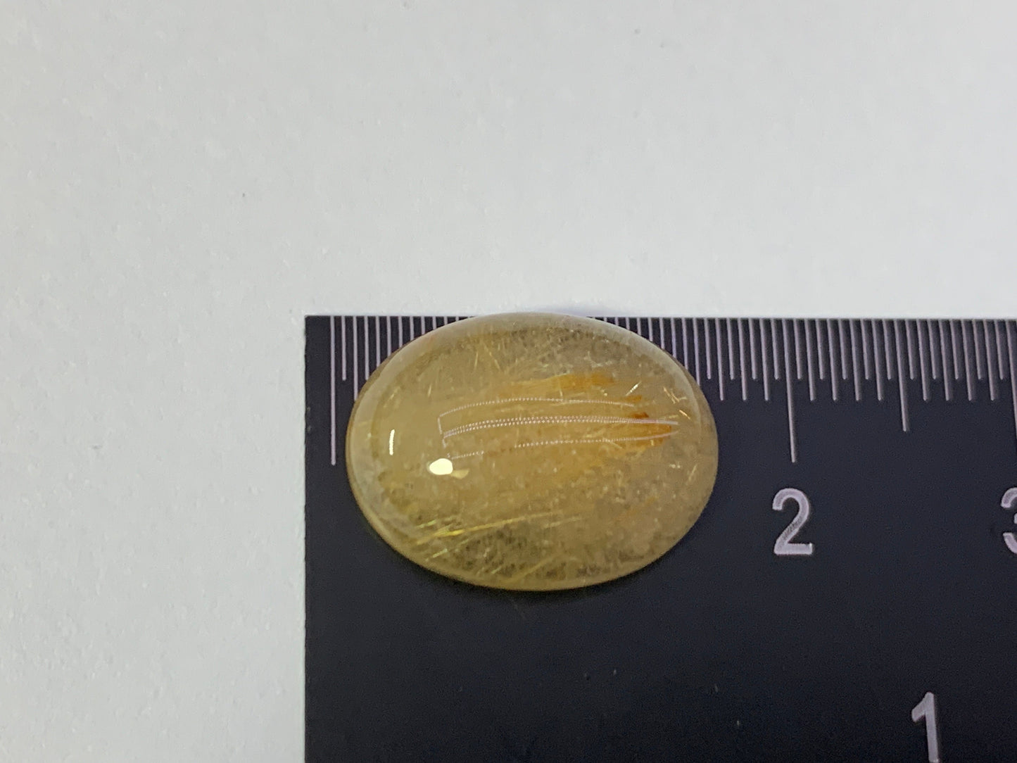 Gold Rutilated Quartz oval 12x16mm Cabochon