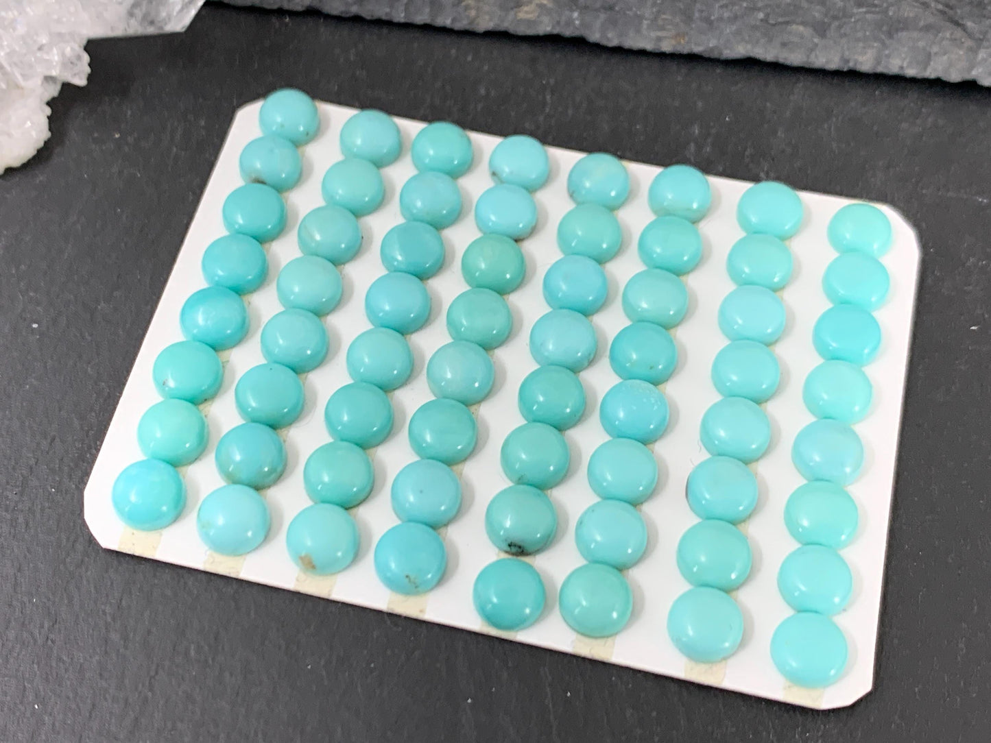 Turquoise round 6mm cabochon - Calibrated cabochons