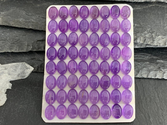 Amethyst oval 6x8mm cabochon- Calibrated cabochons