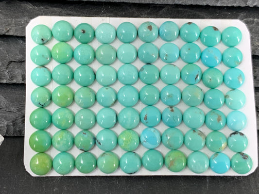 Turquoise round 6mm cabochon - Calibrated cabochons