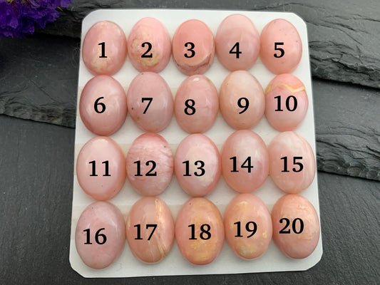 Pink Opal oval 12x16mm cabochon