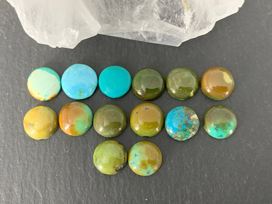Tibetan Turquoise round 8mm cabochon