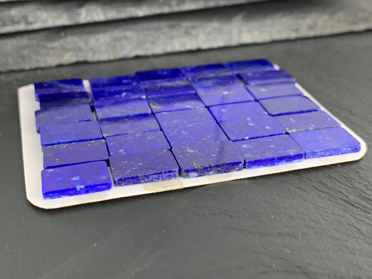 Flat Lapis Lazuli rectangle 10x14mm cabochon - Calibrated cabochons