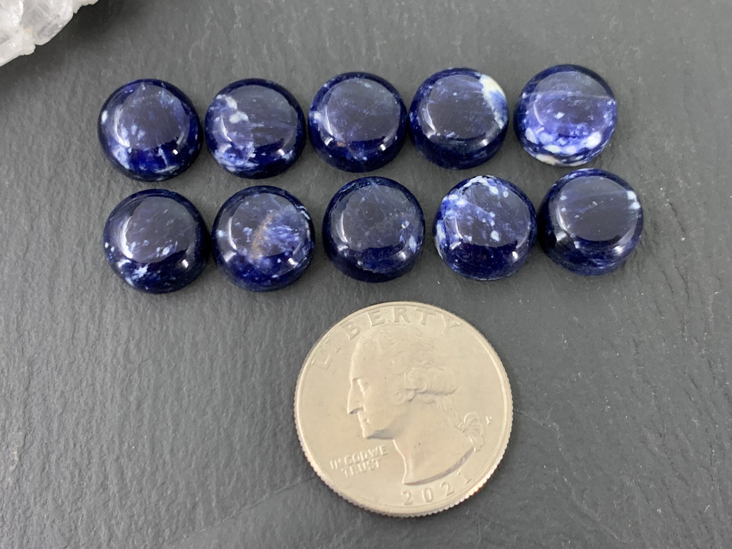 Sodalite round 12mm cabochon