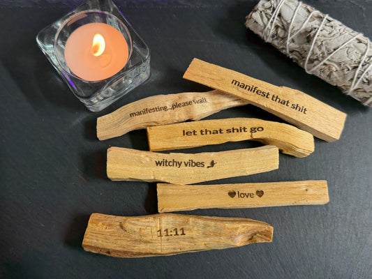 Engraved Palo Santo Sticks