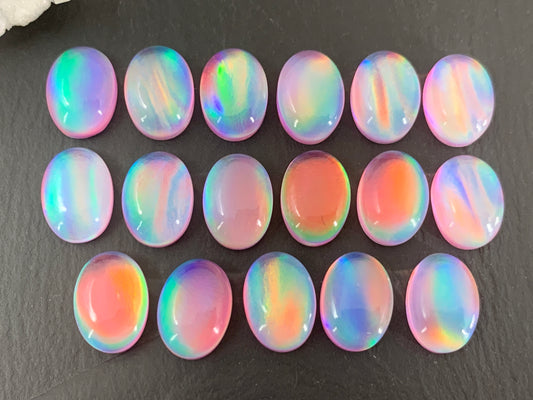 Aurora Opal oval 10x14mm cabochons - Doublet cabochons (Copy)