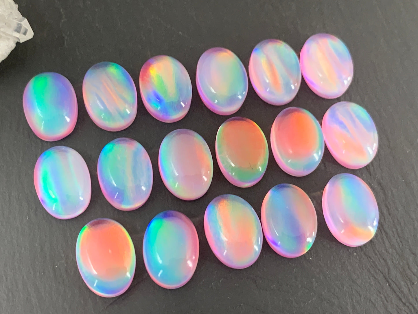 Aurora Opal oval 10x14mm cabochons - Doublet cabochons (Copy)