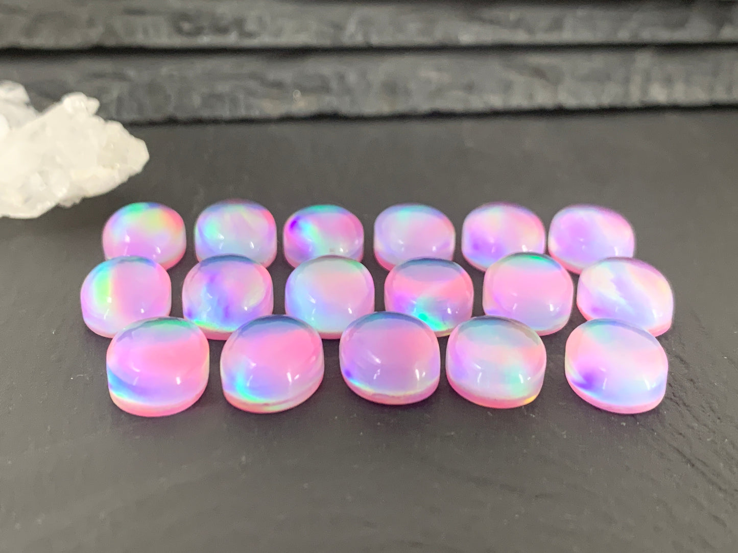 Aurora Opal oval 10x14mm cabochons - Doublet cabochons (Copy)