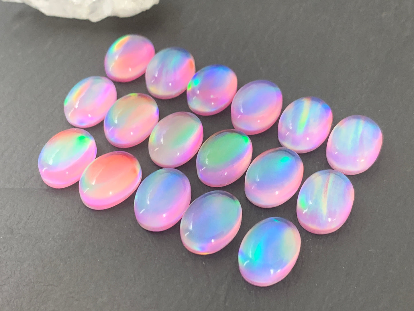 Aurora Opal oval 10x14mm cabochons - Doublet cabochons (Copy)