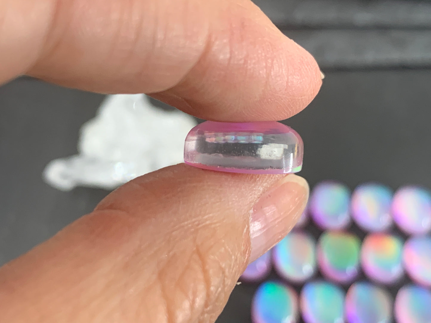 Aurora Opal oval 10x14mm cabochons - Doublet cabochons (Copy)