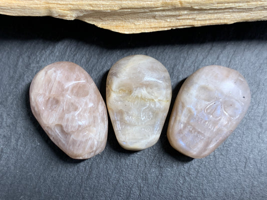 Moonstone Skull Carving 22mm long Crystal Skull