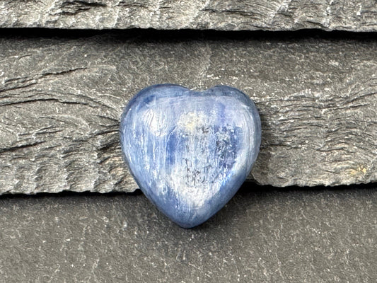 Blue Kyanite Heart 12mm cabochon - Calibrated cabochons