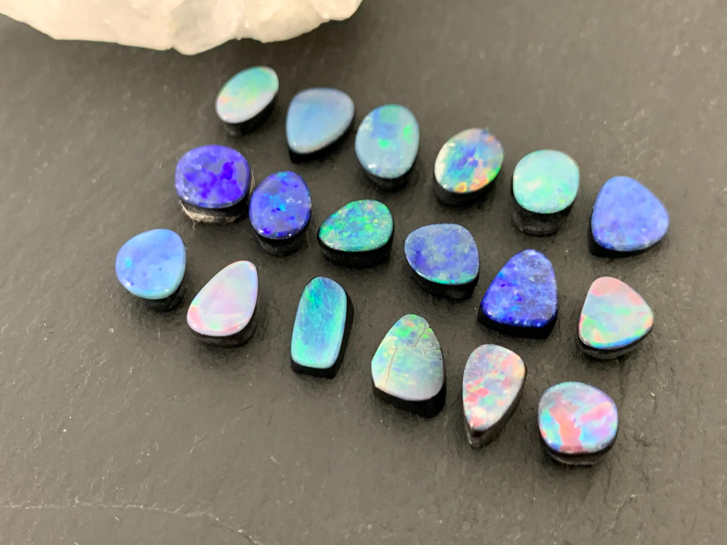 Australian Opal Doublet 6-8mm long cabochon - Select your piece
