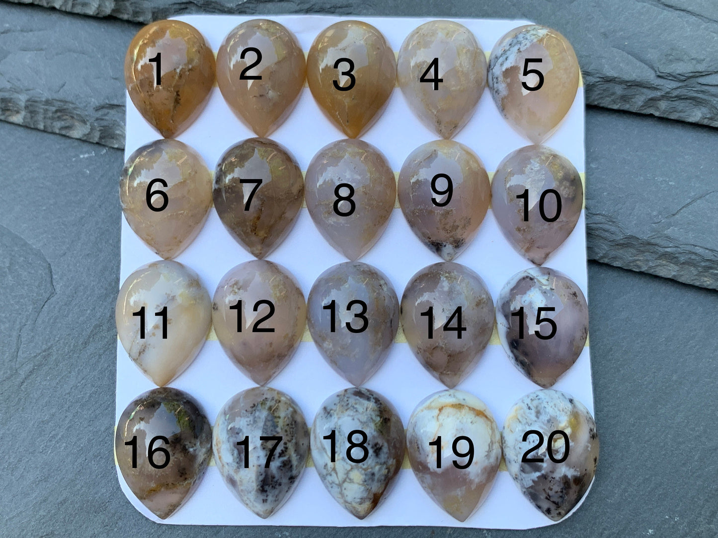 Opalite pear 15x20mm Cabochon - Calibrated cabochons