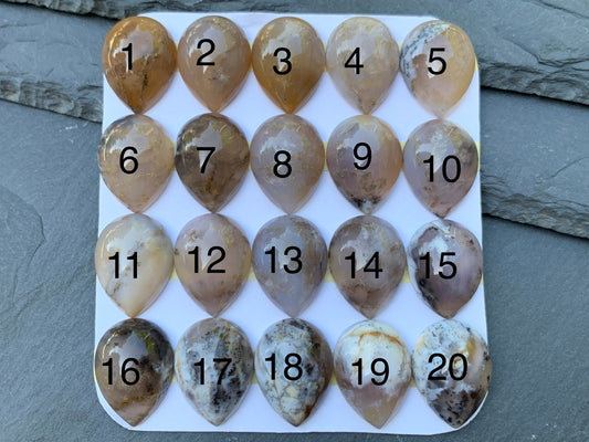 Opalite pear 15x20mm Cabochon - Calibrated cabochons