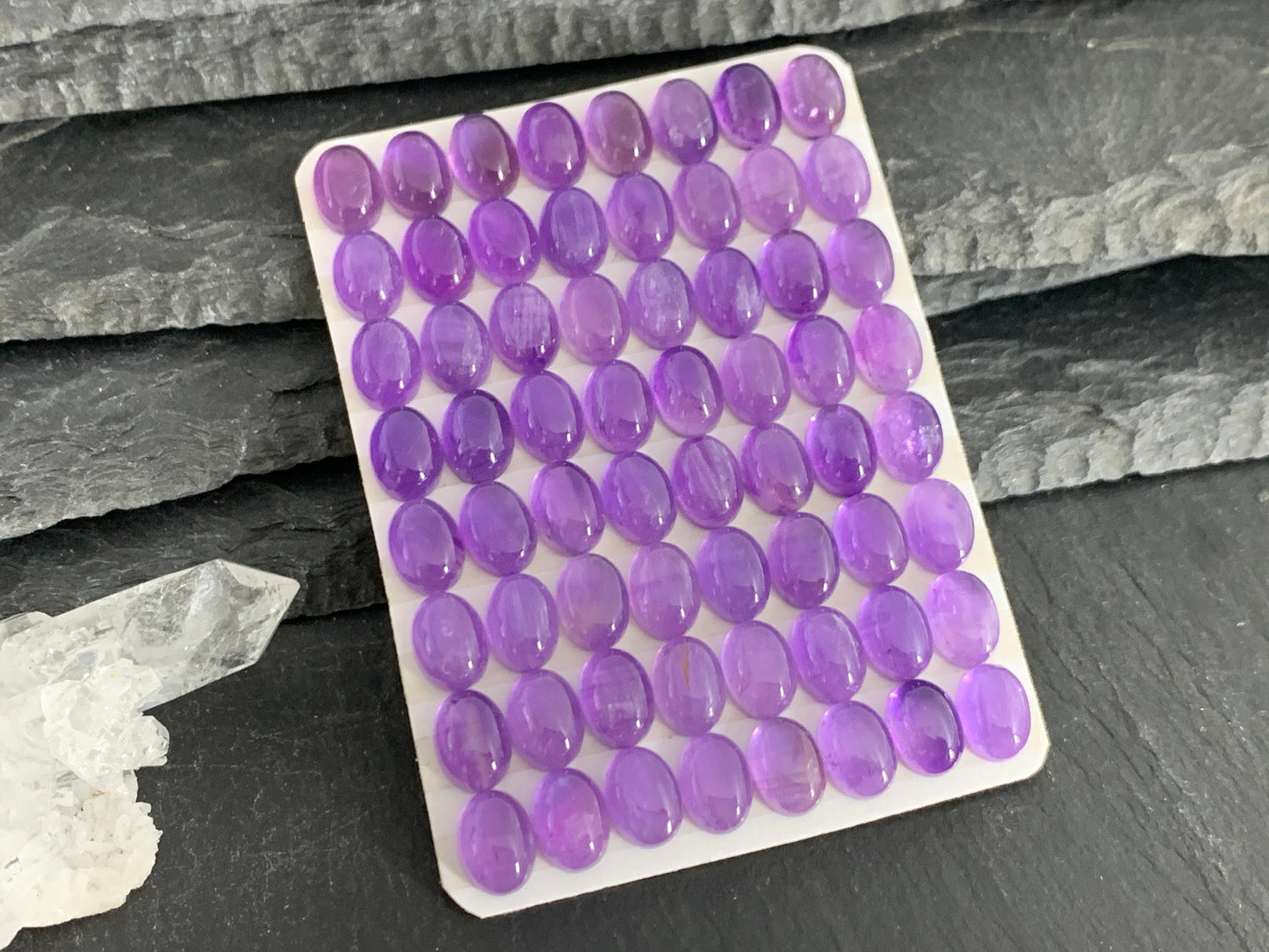 Amethyst oval 6x8mm cabochon- Calibrated cabochons