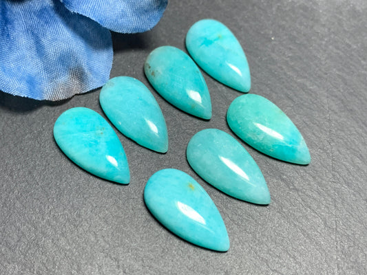 Amazonite pear 11x21mm cabochon - Calibrated cabochons