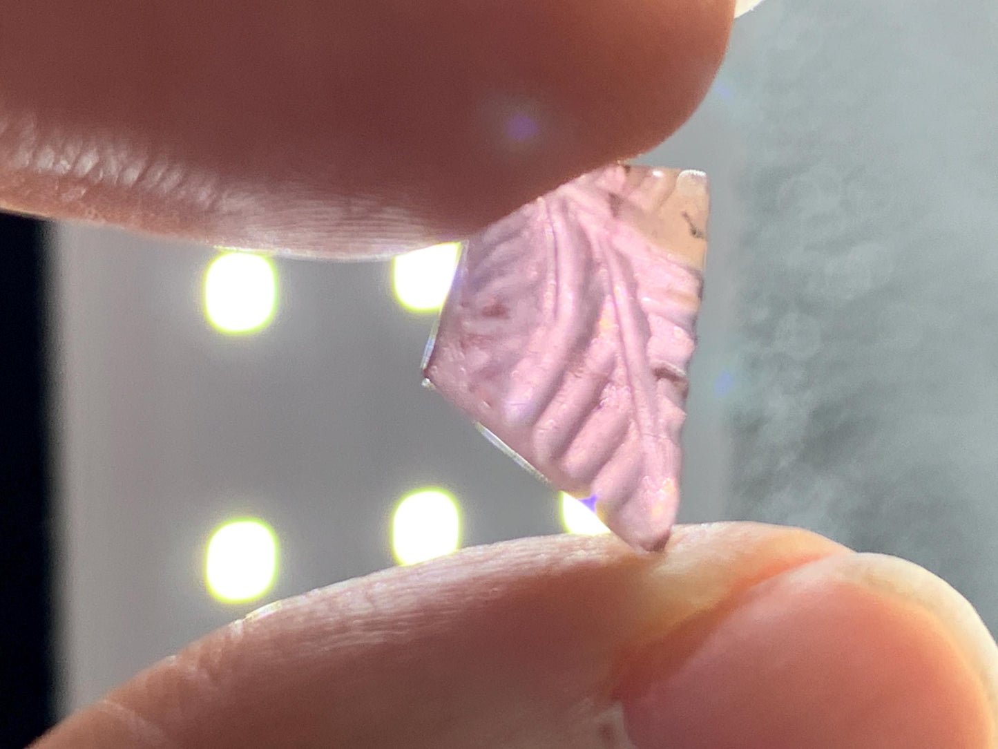 Carved Tourmaline 10x12x4mm cabochon