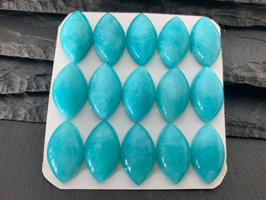 Amazonite marquise 12x20mm cabochon - Calibrated cabochons
