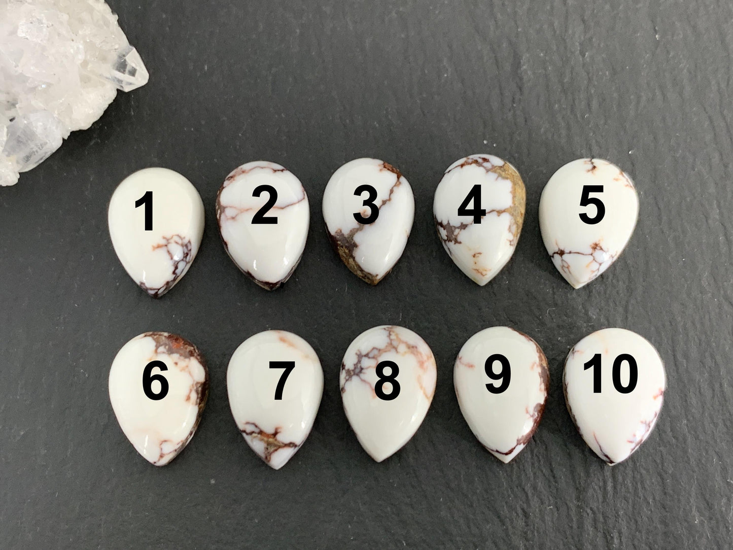 Wild Horse Jasper pear 10x14mm cabochon