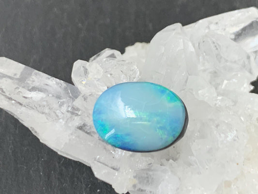 Australian Opal Doublet 9x12x4.5mm Cabochon Free Form Gemstone Oval