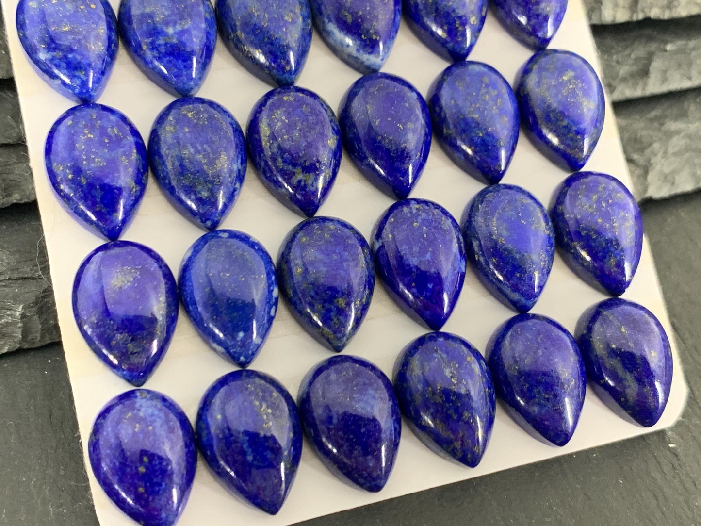 Lapis Lazuli pear 10x14mm cabochon - Calibrated cabochons