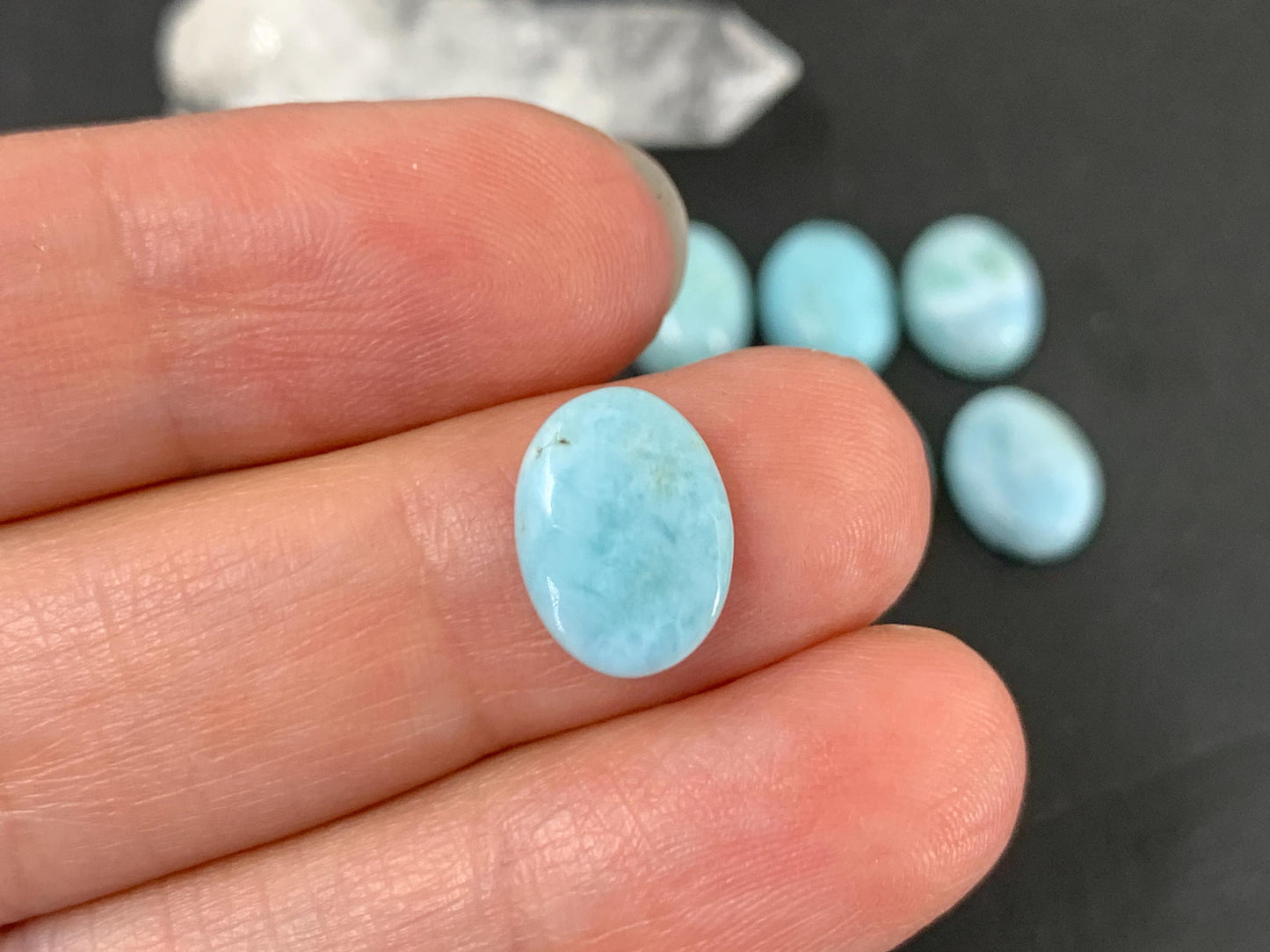 Larimar oval 10x14mm cabochon