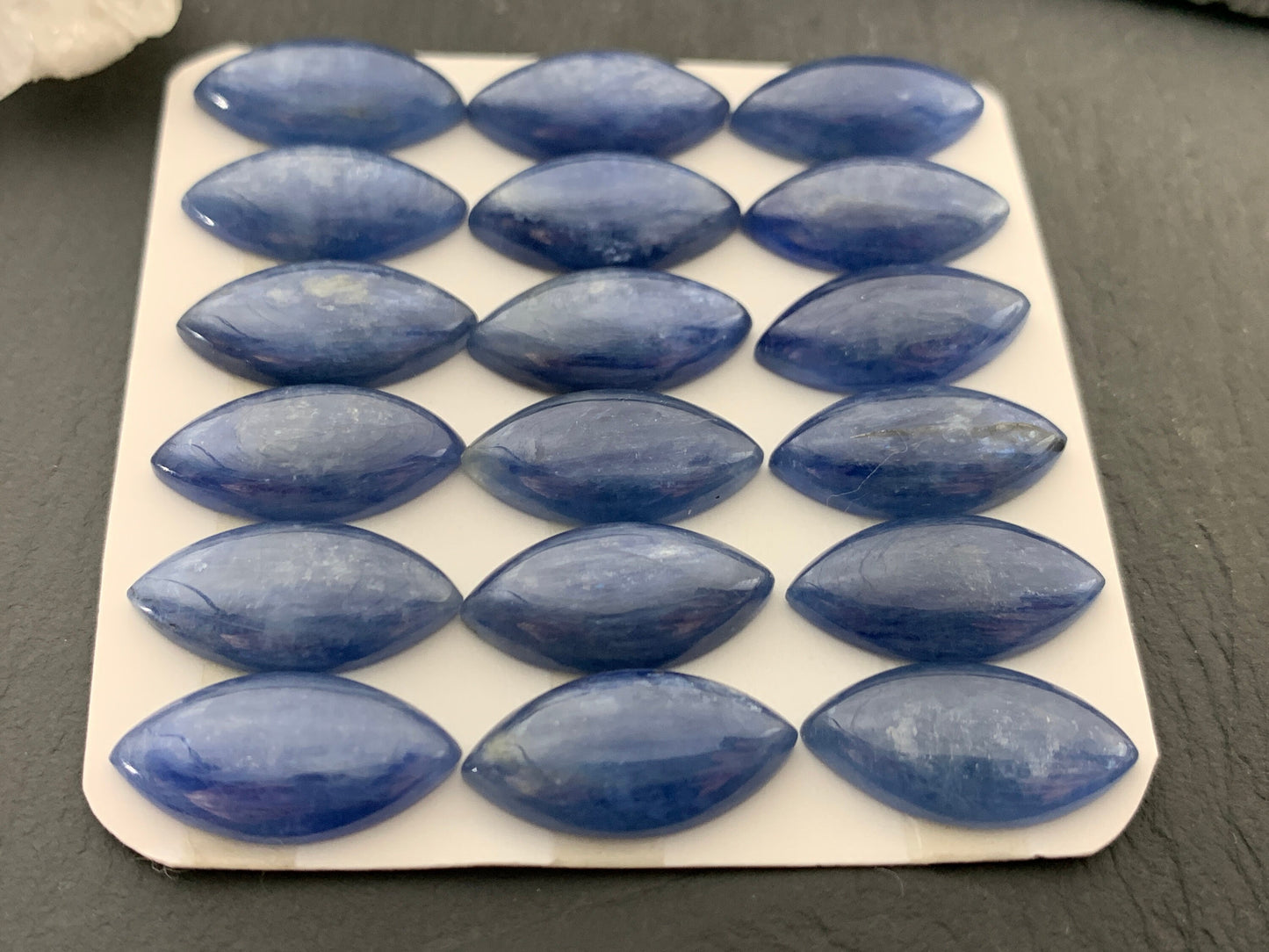 Kyanite marquise  10x20mm Cabochon - Calibrated Cabochons