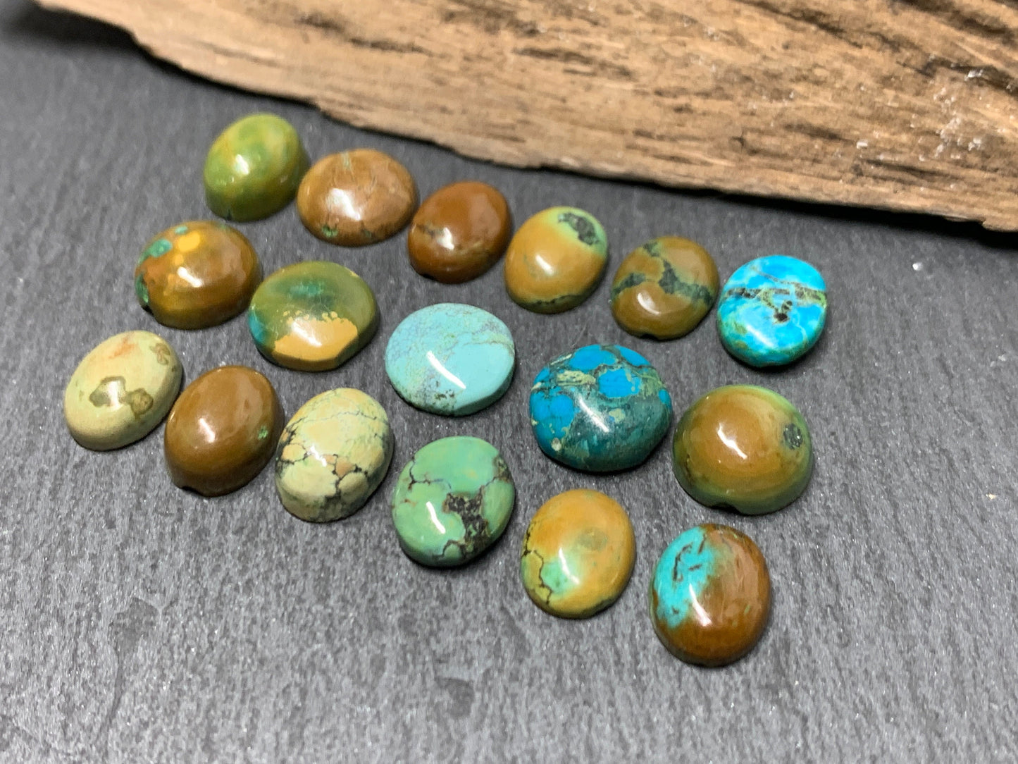 Tibetan Turquoise mixed shapes 9mm long cabochon/ Select your cabochon