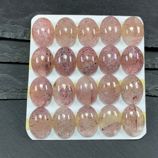 Red Sunstone oval 12x16mm Cabochon - Calibrated Cabochons