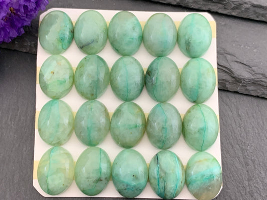 Chrysocolla Quartz oval 12x16mm cabochon - Calibrated cabochons