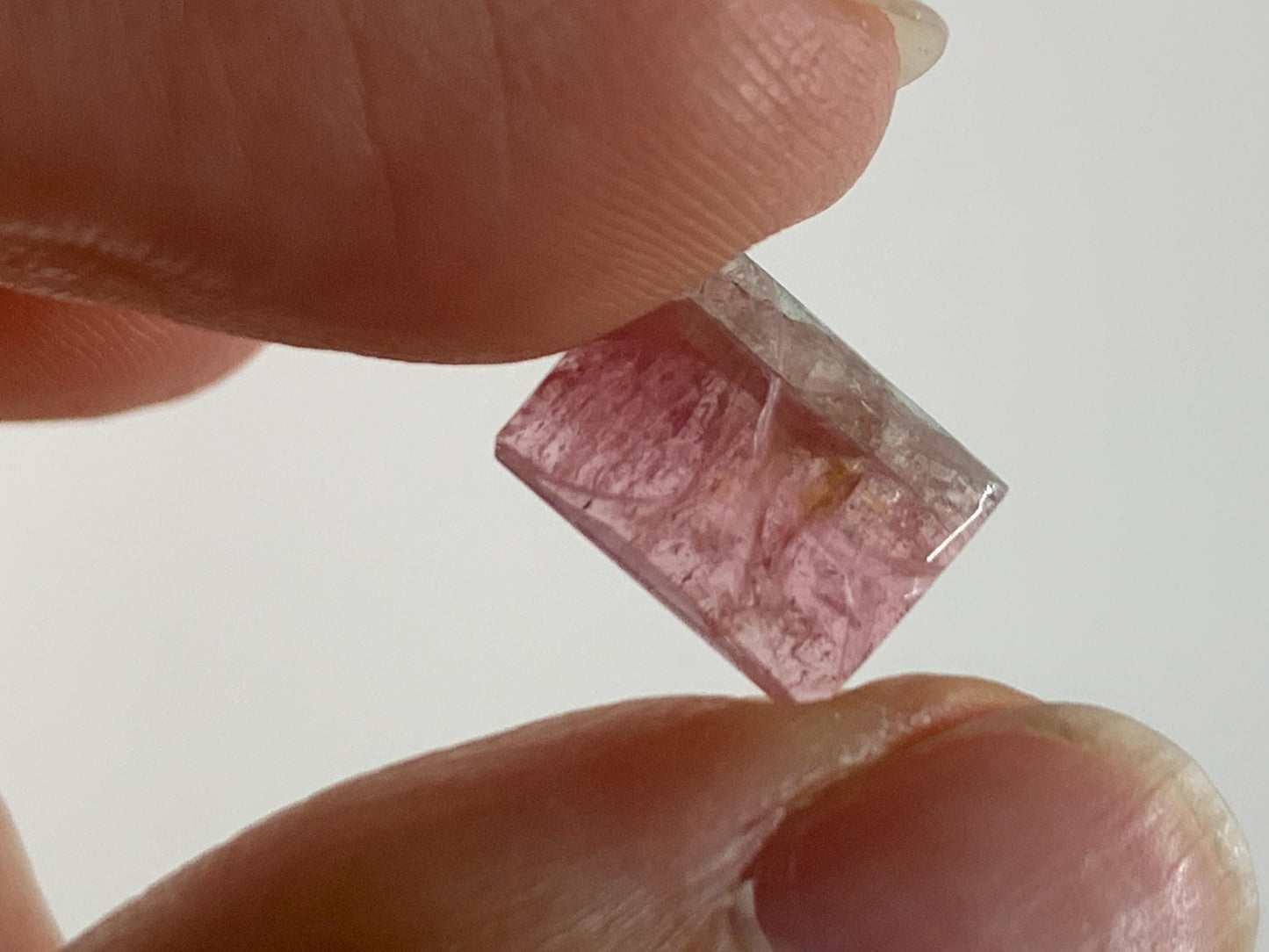 Carved Tourmaline 8x10x4mm cabochon
