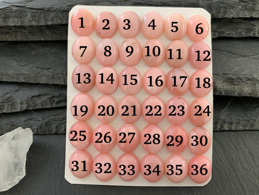 Pink Opal oval 10x12mm cabochon - Calibrated cabochons