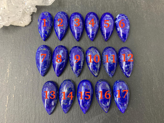 Lapis Lazuli pear 10x20mm cabochon