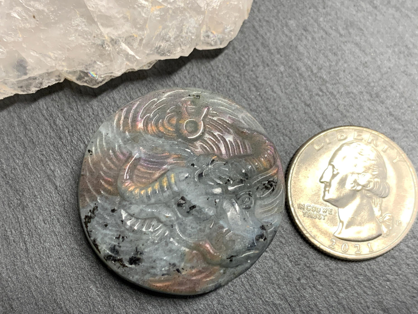 Taurus Purple Labradorite Zodiac Signs - Zodiac Constellations Carving