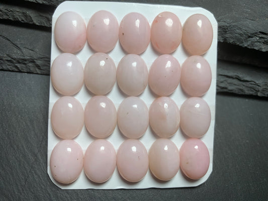Pink Opal oval 12x16mm cabochon - Calibrated cabochons