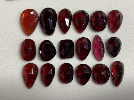 Faceted Garnet 11-16mm cabochon