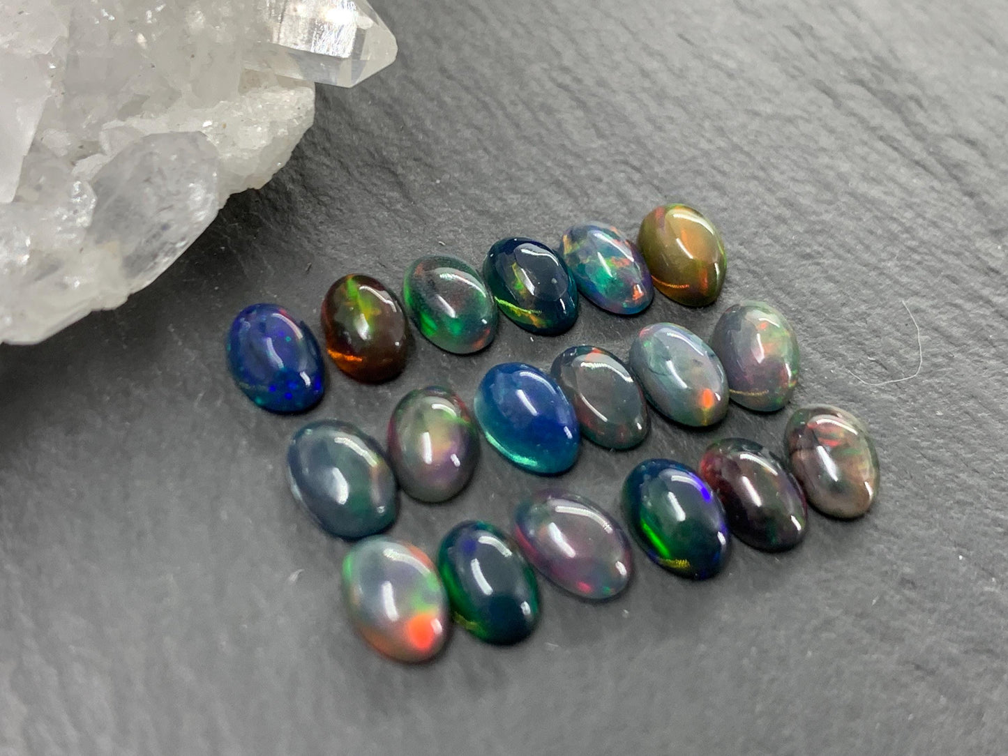 Ethiopian Black Opal Cabochon: Oval Gemstone (4x6mm) *
