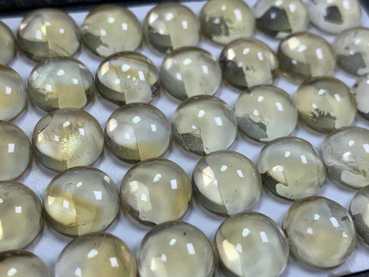 Citrine round 10mm cabochon - Calibrated cabochons
