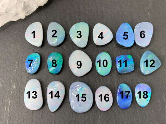 Australian Opal Doublet Free Form Cabochon 7-12mm – Colorful Gemstone Piece