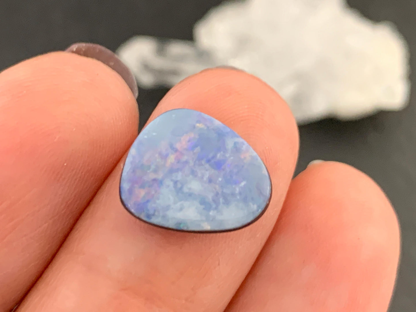 Australian Opal doublet 10x12x3.5mm cabochon