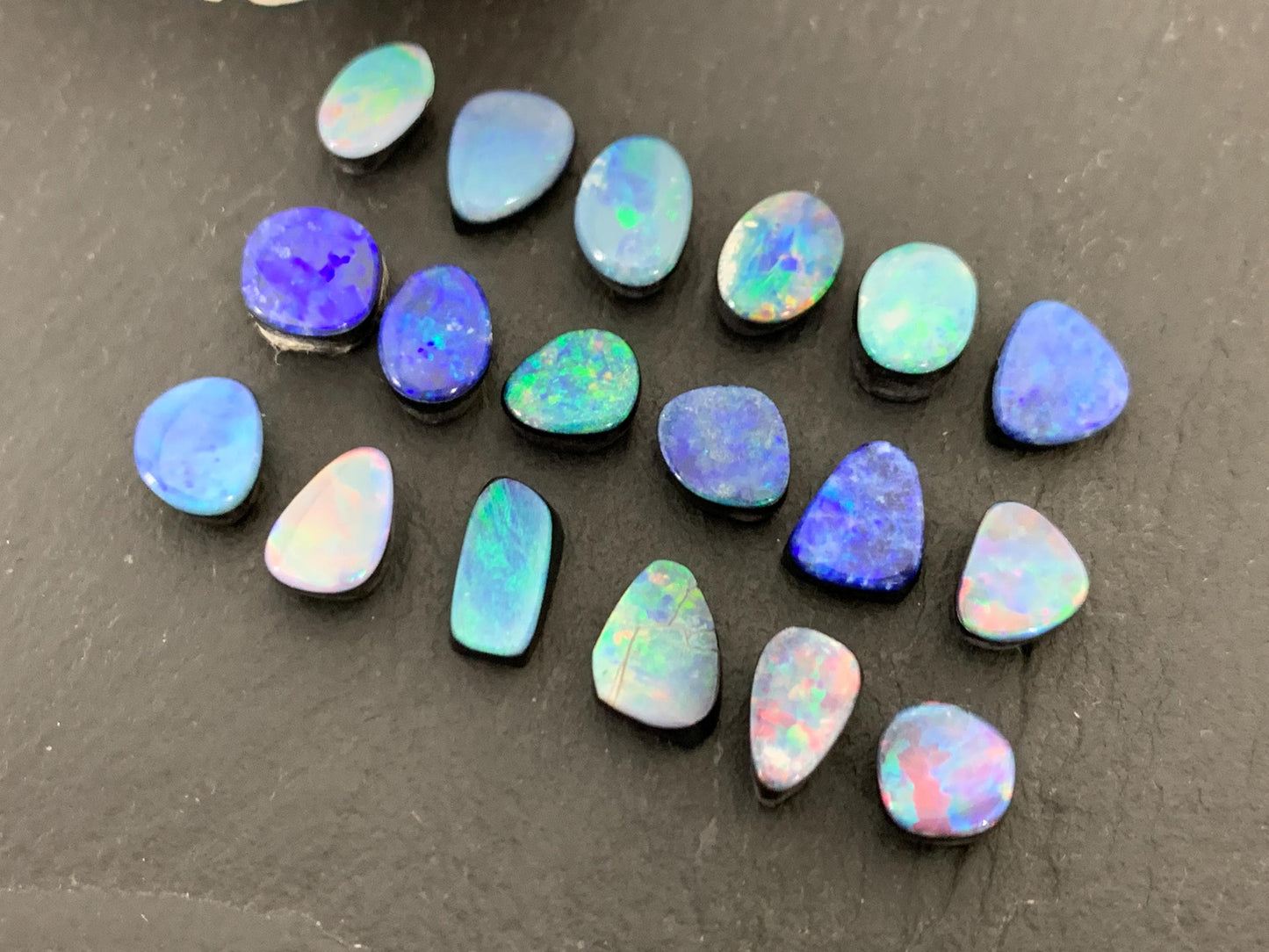Australian Opal Doublet 6-8mm long cabochon - Select your piece