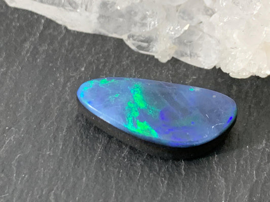 Australian Opal doublet 9x19x4mm cabochon