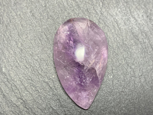 Amethyst pear 33x20x9mm cabochon - free form hand cut in Africa