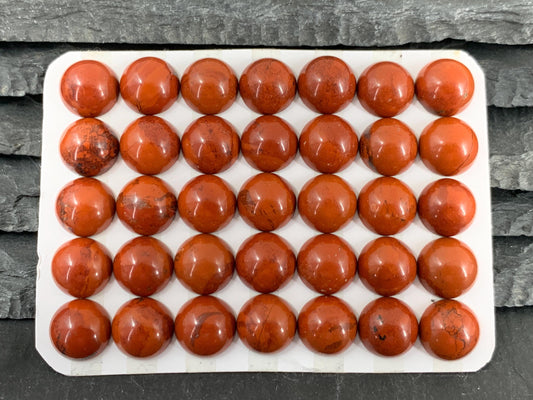 Red Jasper round 10mm cabochon - Calibrated cabochons